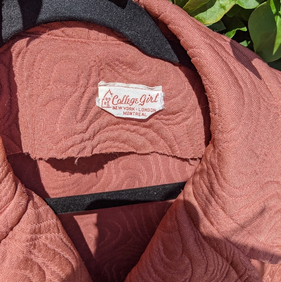 60s VTG Pink Textured Blazer - Picture 9 of 12